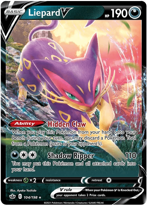 Liepard V (104/198) [Sword & Shield: Chilling Reign] Pokemon Single Pokémon  | Multizone: Comics And Games