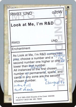 Look at Me, I'm R&D [Unsanctioned] MTG Single Magic: The Gathering  | Multizone: Comics And Games