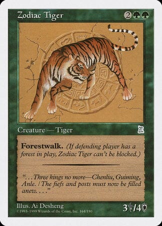 Zodiac Tiger [Portal Three Kingdoms] MTG Single Magic: The Gathering  | Multizone: Comics And Games