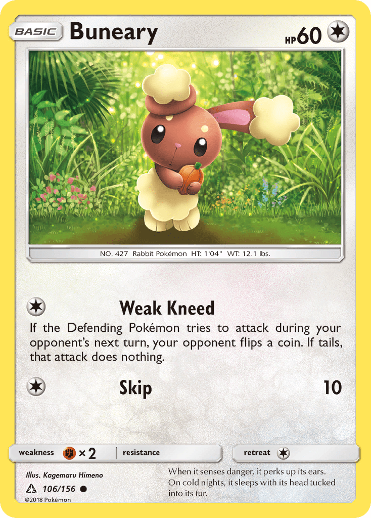 Buneary (106/156) [Sun & Moon: Ultra Prism] Pokemon Single Pokémon  | Multizone: Comics And Games