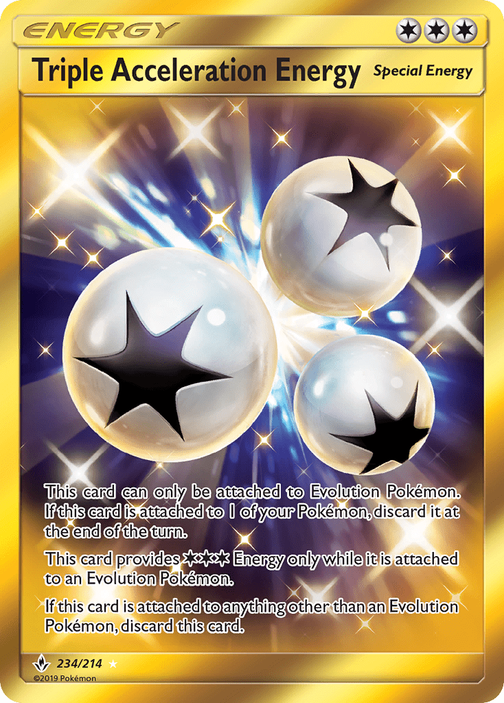 Triple Acceleration Energy (234/214) [Sun & Moon: Unbroken Bonds] Pokemon Single Pokémon  | Multizone: Comics And Games