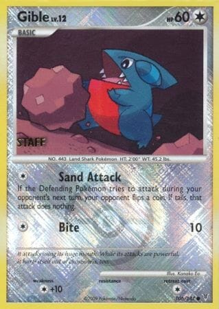 Gible (106/147) (Championship Promo Staff) [Platinum: Supreme Victors] Pokemon Single Pokémon  | Multizone: Comics And Games