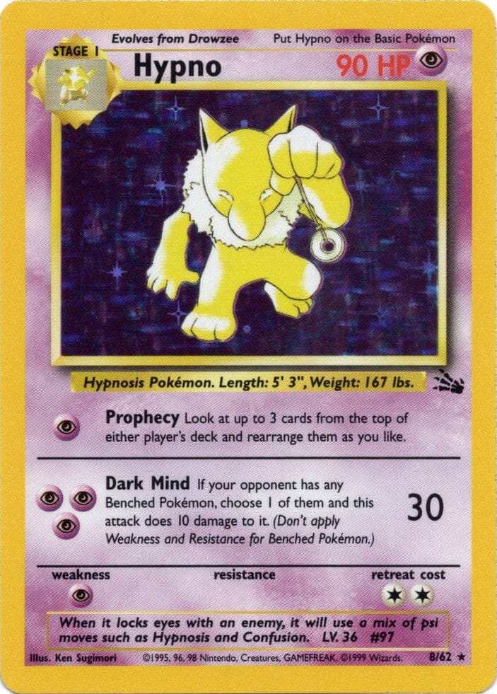 Hypno (8/62) [Fossil Unlimited] Pokemon Single Pokémon  | Multizone: Comics And Games
