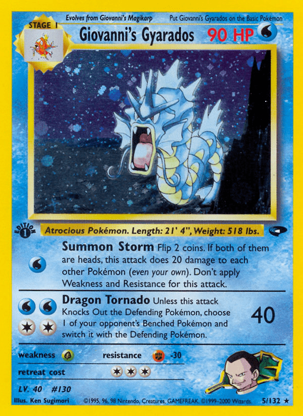 Giovanni's Gyarados (5/132) [Gym Challenge 1st Edition] Pokemon Single Pokémon  | Multizone: Comics And Games