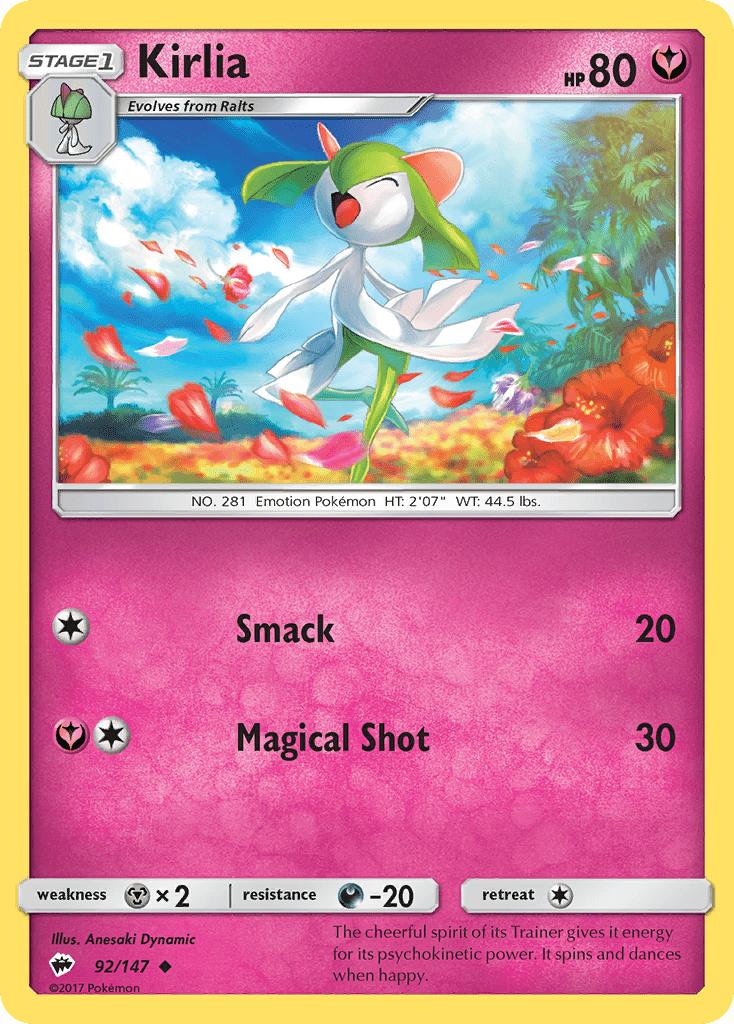 Kirlia (92/147) [Sun & Moon: Burning Shadows] Pokemon Single Pokémon  | Multizone: Comics And Games