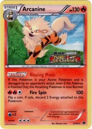 Arcanine (12/99) (Prerelease Promo) [Black & White: Black Star Promos] Pokemon Single Pokémon  | Multizone: Comics And Games