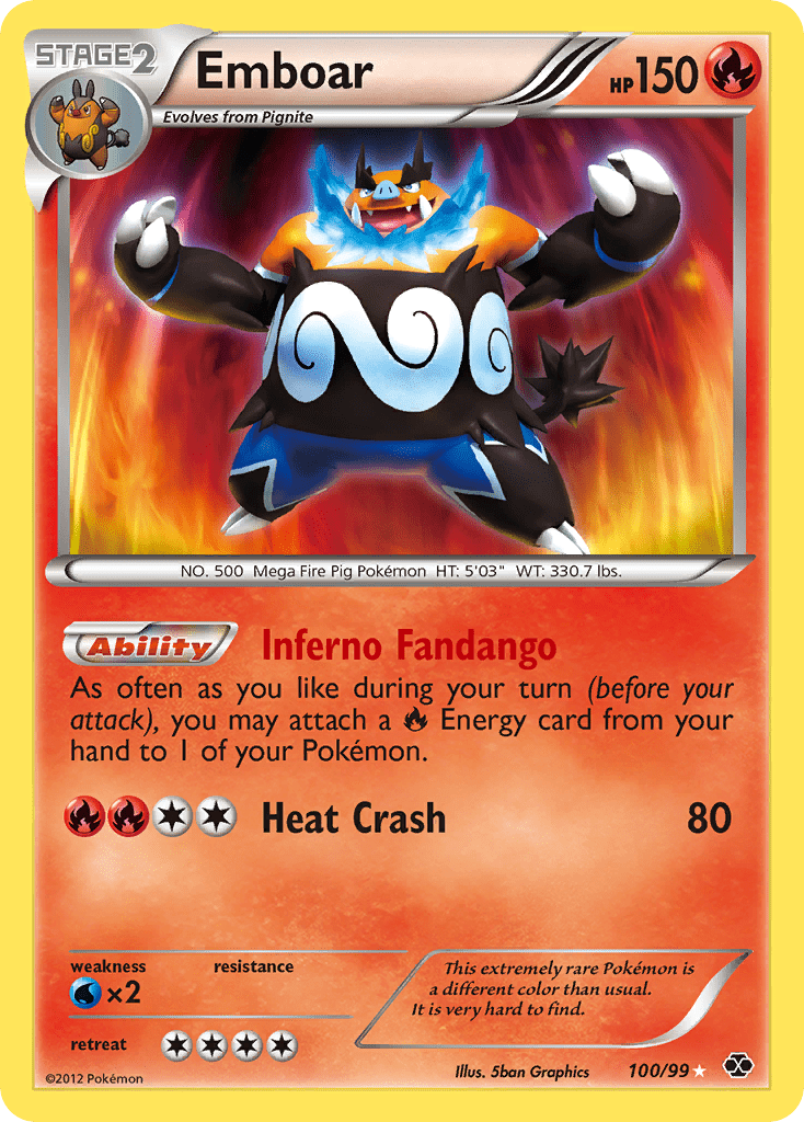 Emboar (100/99) [Black & White: Next Destinies] Pokemon Single Pokémon  | Multizone: Comics And Games