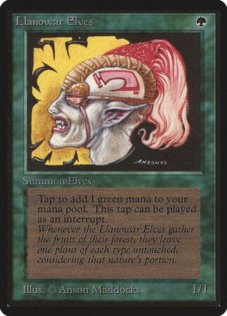 Llanowar Elves [Limited Edition Beta] MTG Single Magic: The Gathering  | Multizone: Comics And Games