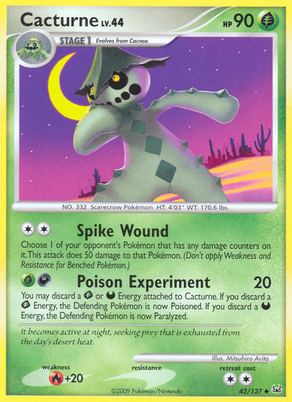 Cacturne (42/127) [Platinum: Base Set] Pokemon Single Pokémon  | Multizone: Comics And Games