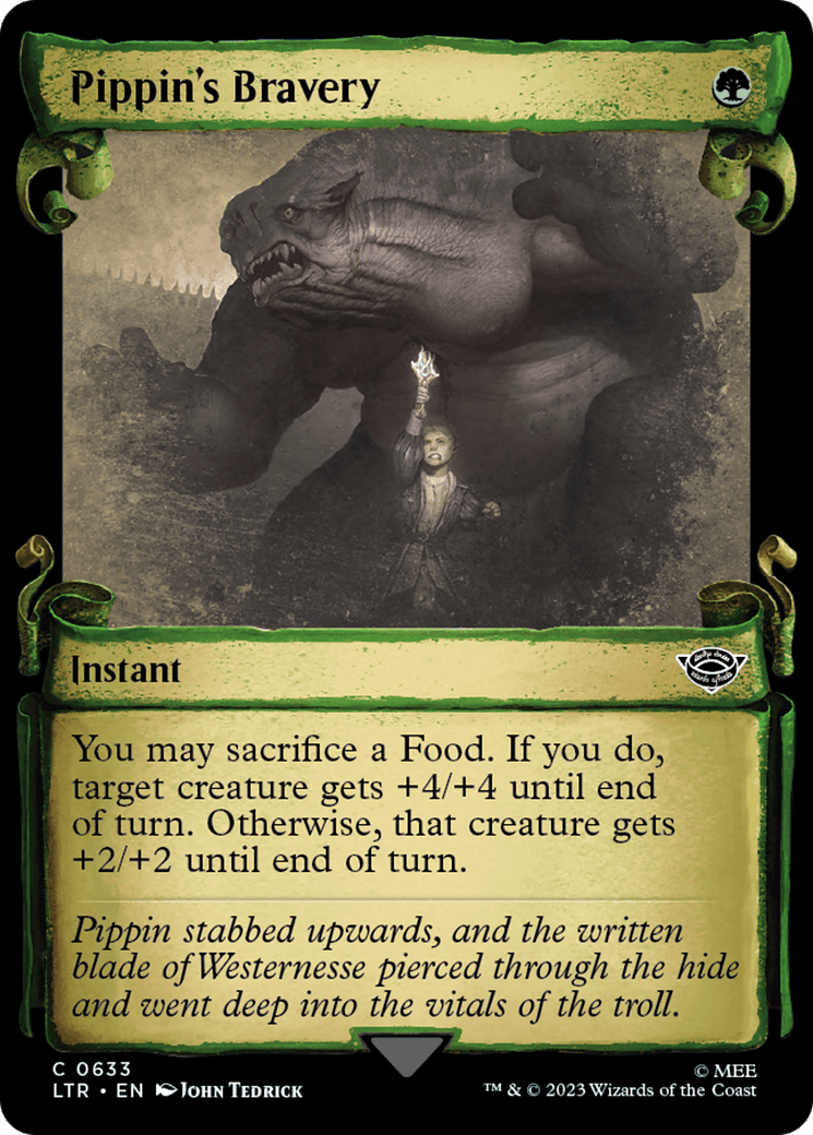 Pippin's Bravery [The Lord of the Rings: Tales of Middle-Earth Showcase Scrolls] MTG Single Magic: The Gathering  | Multizone: Comics And Games
