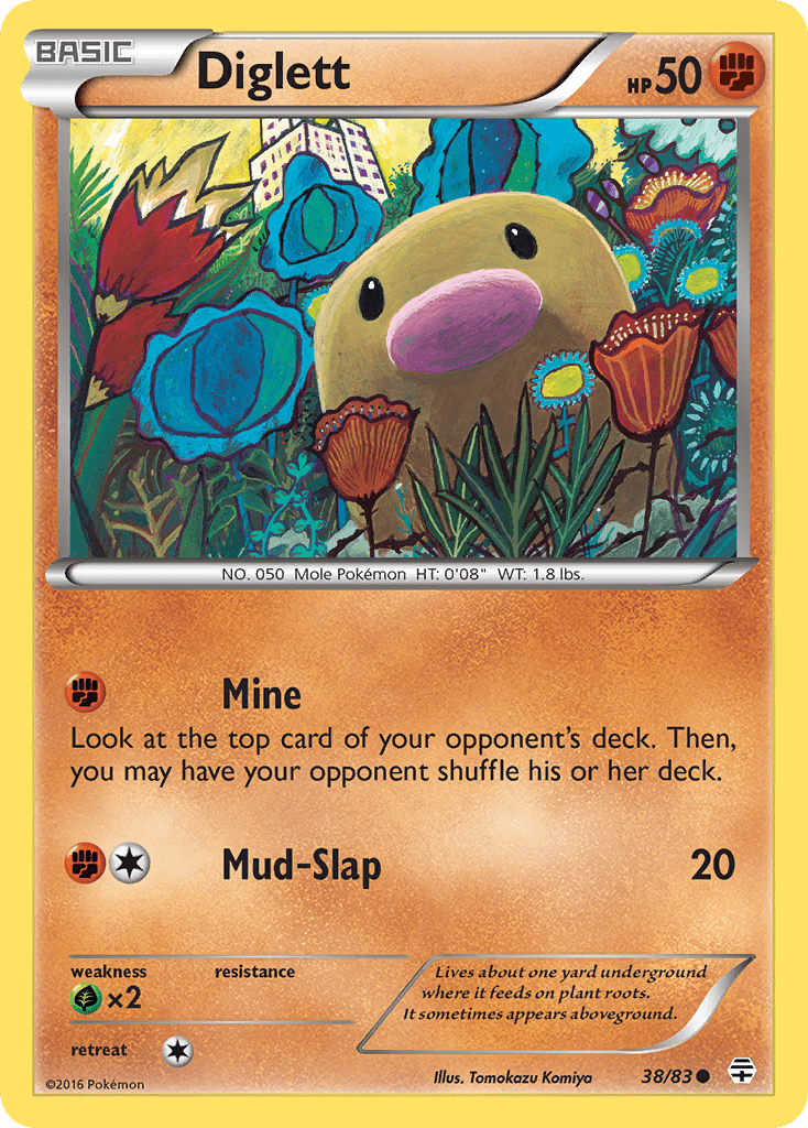 Diglett (38/83) [XY: Generations] Pokemon Single Pokémon  | Multizone: Comics And Games