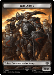 Orc Army (0019) // Food (0023) Double-Sided Token (Surge Foil) [The Lord of the Rings: Tales of Middle-Earth Tokens] MTG Single Magic: The Gathering  | Multizone: Comics And Games
