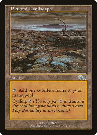 Blasted Landscape [Urza's Saga] MTG Single Magic: The Gathering  | Multizone: Comics And Games