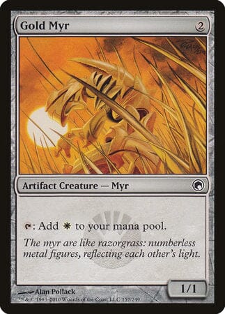 Gold Myr [Scars of Mirrodin] MTG Single Magic: The Gathering  | Multizone: Comics And Games