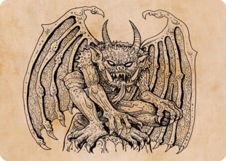 Cloister Gargoyle (Showcase) Art Card [Dungeons & Dragons: Adventures in the Forgotten Realms Art Series] MTG Single Magic: The Gathering  | Multizone: Comics And Games