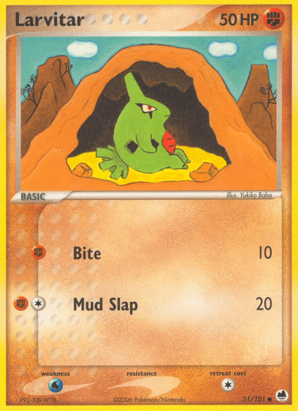 Larvitar (51/101) [EX: Dragon Frontiers] Pokemon Single Pokémon  | Multizone: Comics And Games
