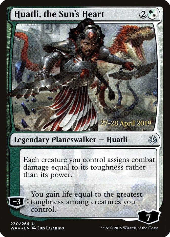 Huatli, the Sun's Heart [War of the Spark Prerelease Promos] MTG Single Magic: The Gathering  | Multizone: Comics And Games