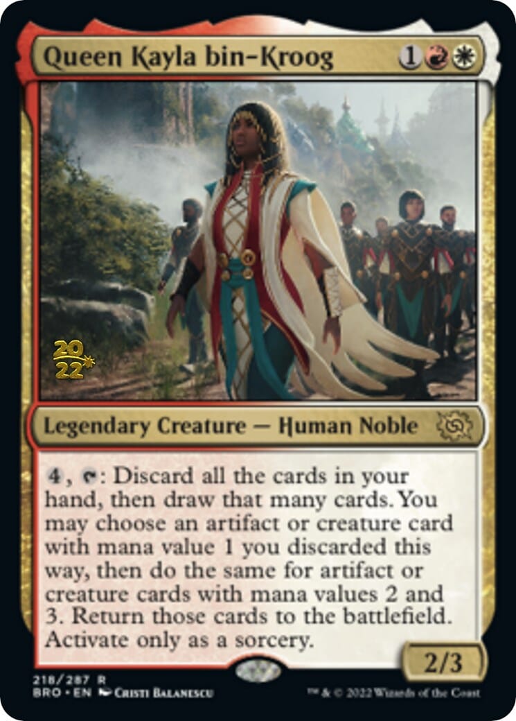 Queen Kayla bin-Kroog [The Brothers' War: Prerelease Promos] MTG Single Magic: The Gathering  | Multizone: Comics And Games