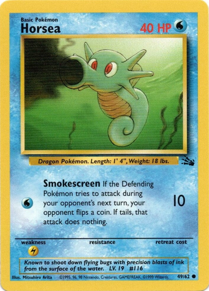 Horsea (49/62) [Fossil Unlimited] Pokemon Single Pokémon  | Multizone: Comics And Games
