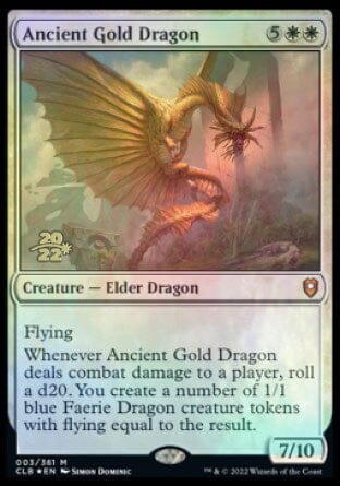 Ancient Gold Dragon [Commander Legends: Battle for Baldur's Gate Prerelease Promos] MTG Single Magic: The Gathering  | Multizone: Comics And Games