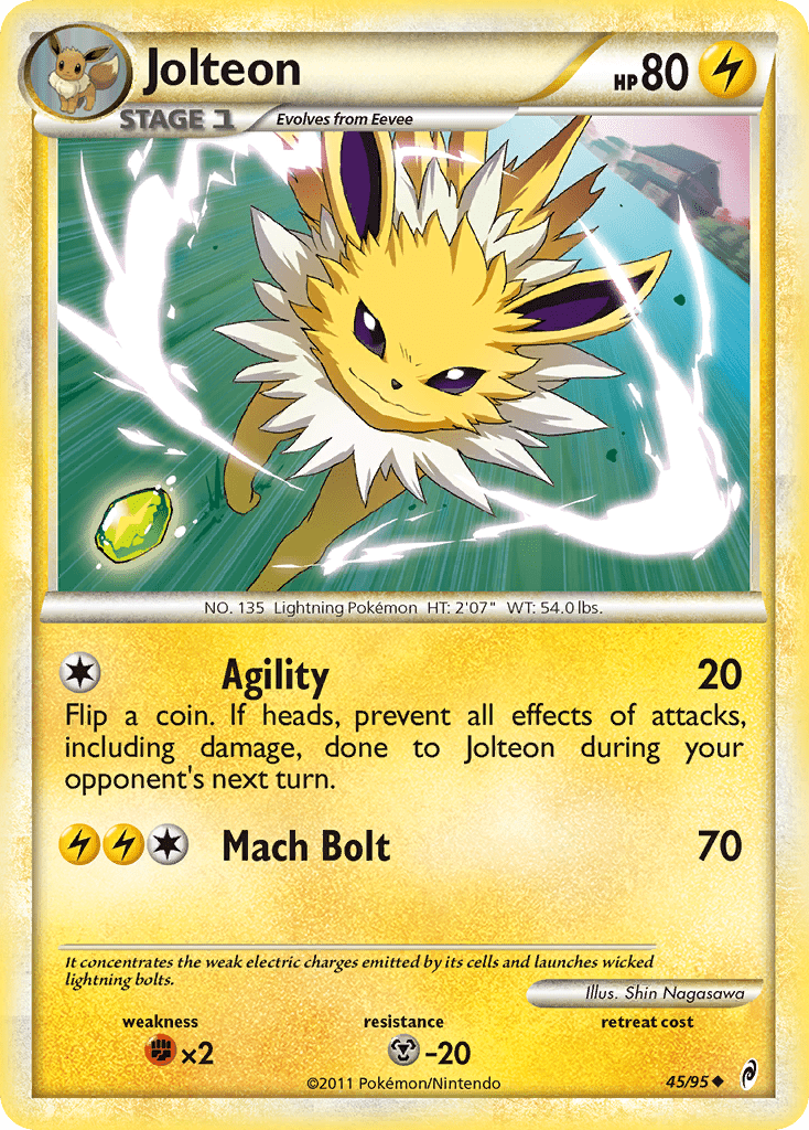 Jolteon (45/95) [HeartGold & SoulSilver: Call of Legends] Pokemon Single Pokémon  | Multizone: Comics And Games
