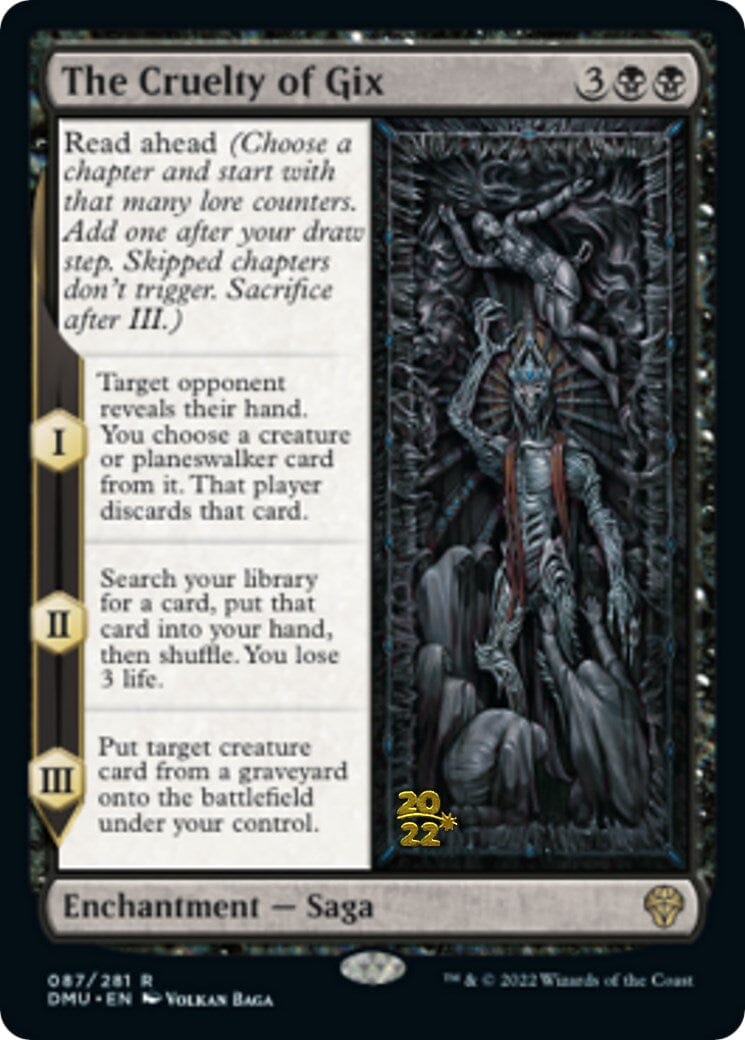 The Cruelty of Gix [Dominaria United Prerelease Promos] MTG Single Magic: The Gathering  | Multizone: Comics And Games