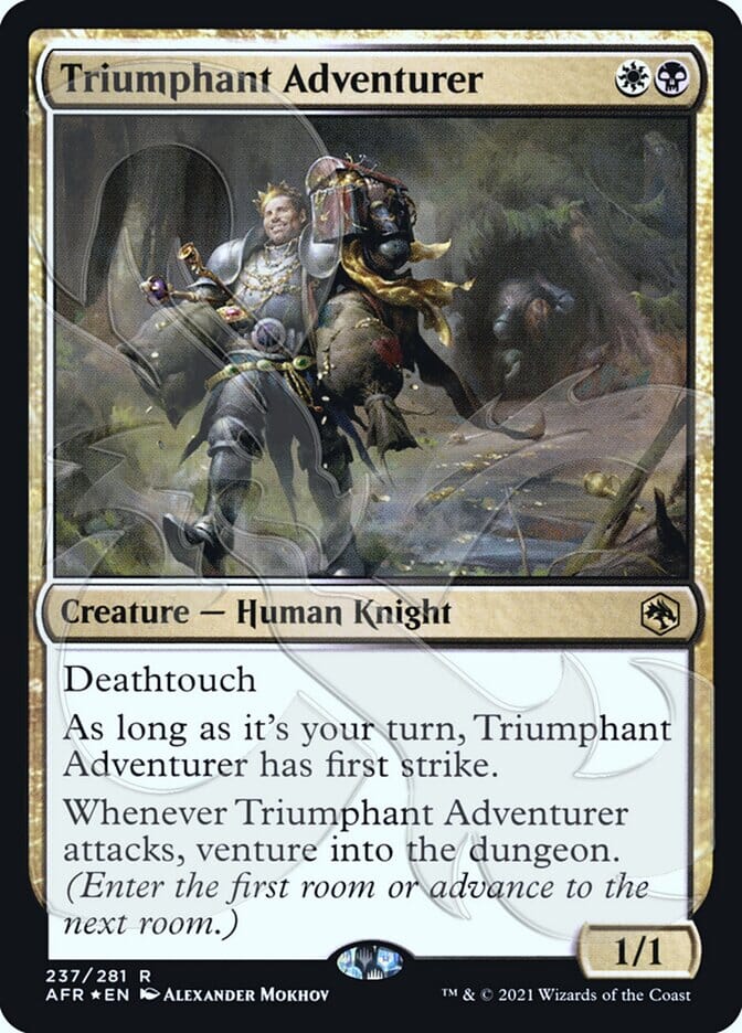 Triumphant Adventurer (Ampersand Promo) [Dungeons & Dragons: Adventures in the Forgotten Realms Promos] MTG Single Magic: The Gathering  | Multizone: Comics And Games