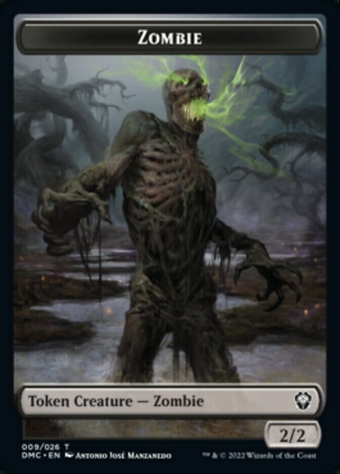 Saproling // Zombie Double-sided Token [Dominaria United Tokens] MTG Single Magic: The Gathering  | Multizone: Comics And Games
