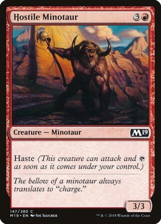 Hostile Minotaur [Core Set 2019] MTG Single Magic: The Gathering  | Multizone: Comics And Games