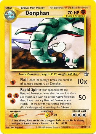 Donphan (21/111) [Neo Genesis Unlimited] Pokemon Single Pokémon  | Multizone: Comics And Games