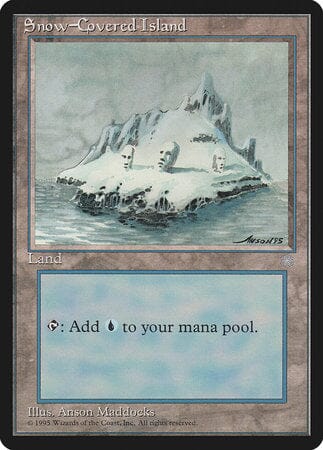 Snow-Covered Island [Ice Age] MTG Single Magic: The Gathering  | Multizone: Comics And Games