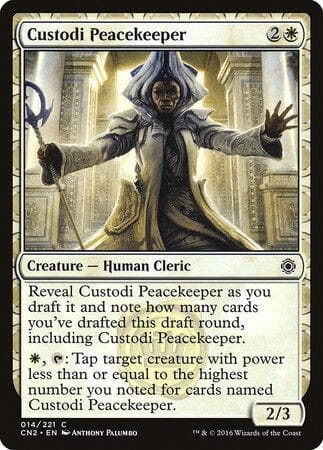 Custodi Peacekeeper [Conspiracy: Take the Crown] MTG Single Magic: The Gathering  | Multizone: Comics And Games