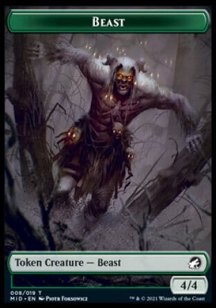 Beast (008) // Spider Double-sided Token [Innistrad: Midnight Hunt Tokens] MTG Single Magic: The Gathering  | Multizone: Comics And Games