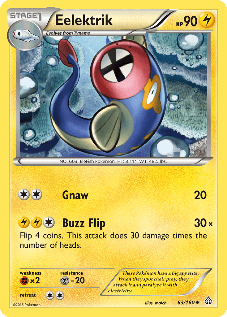 Eelektrik (63/160) [XY: Primal Clash] Pokemon Single Pokémon  | Multizone: Comics And Games