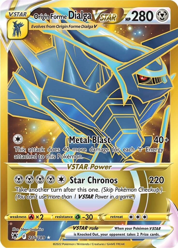 Origin Forme Dialga VSTAR (210/189) [Sword & Shield: Astral Radiance] Pokemon Single Pokémon  | Multizone: Comics And Games
