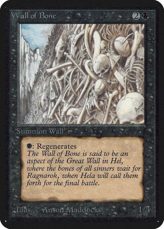 Wall of Bone [Limited Edition Alpha] MTG Single Magic: The Gathering  | Multizone: Comics And Games