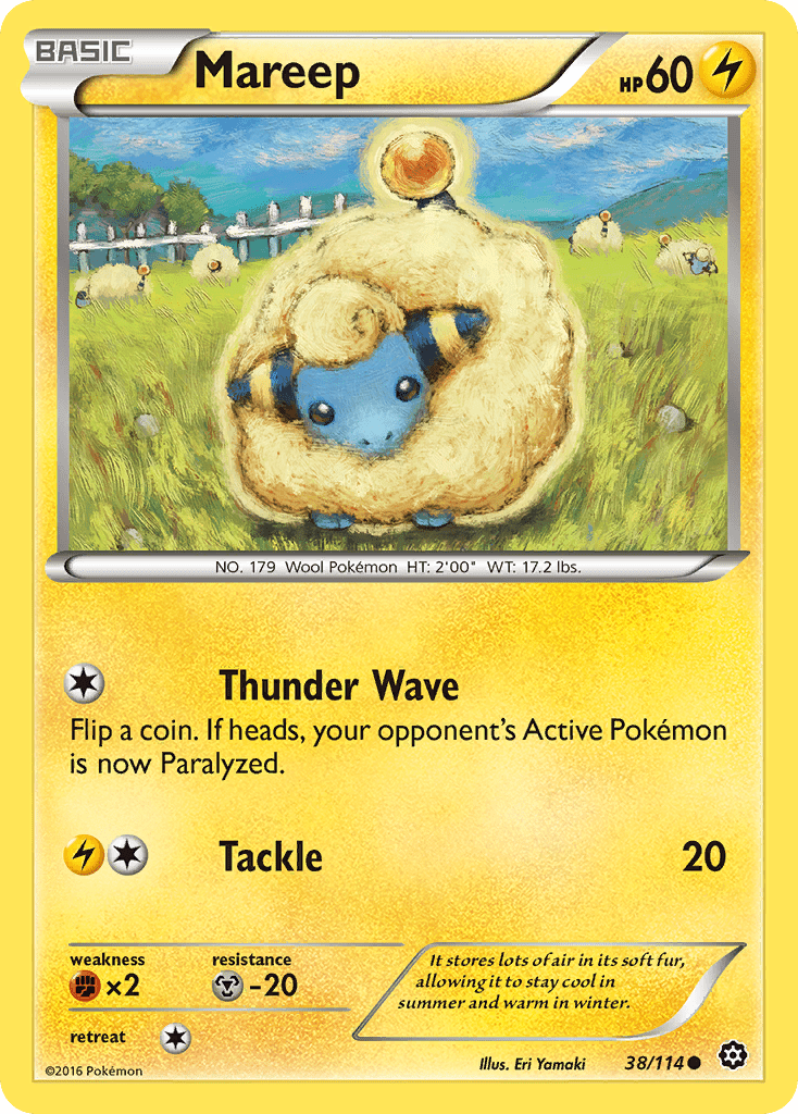 Mareep (38/114) [XY: Steam Siege] Pokemon Single Pokémon  | Multizone: Comics And Games