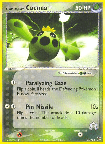 Team Aqua's Cacnea (24/95) [EX: Team Magma vs Team Aqua] Pokemon Single Pokémon  | Multizone: Comics And Games