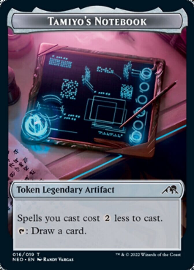 Samurai // Tamiyo's Notebook Double-sided Token [Kamigawa: Neon Dynasty Tokens] MTG Single Magic: The Gathering  | Multizone: Comics And Games