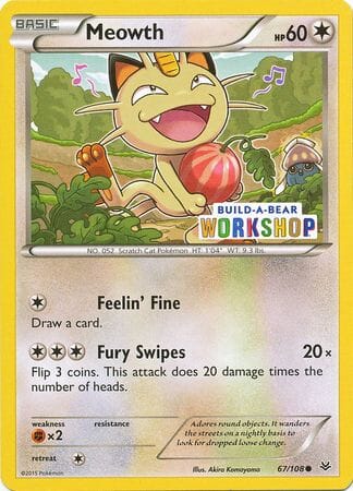 Meowth (67/108) (Build A Bear Workshop Exclusive) [XY: Roaring Skies] Pokemon Single Pokémon  | Multizone: Comics And Games