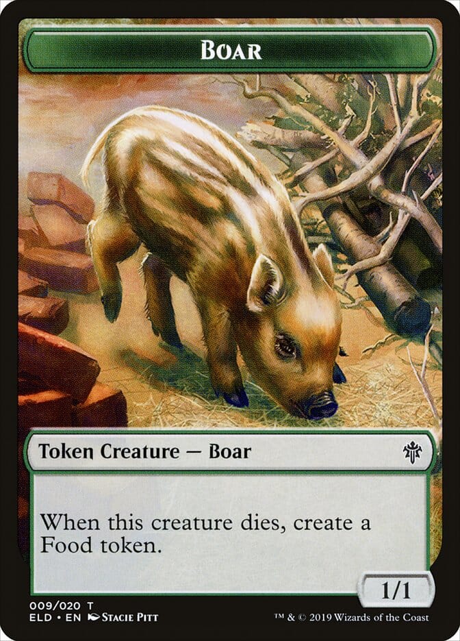 Boar [Throne of Eldraine Tokens] MTG Single Magic: The Gathering  | Multizone: Comics And Games