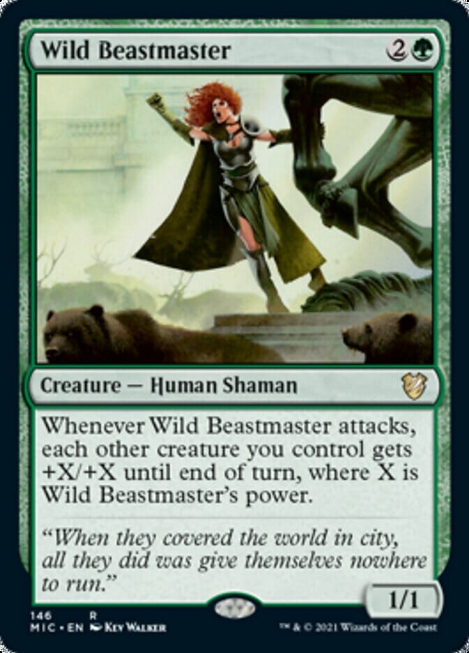 Wild Beastmaster [Innistrad: Midnight Hunt Commander] MTG Single Magic: The Gathering  | Multizone: Comics And Games