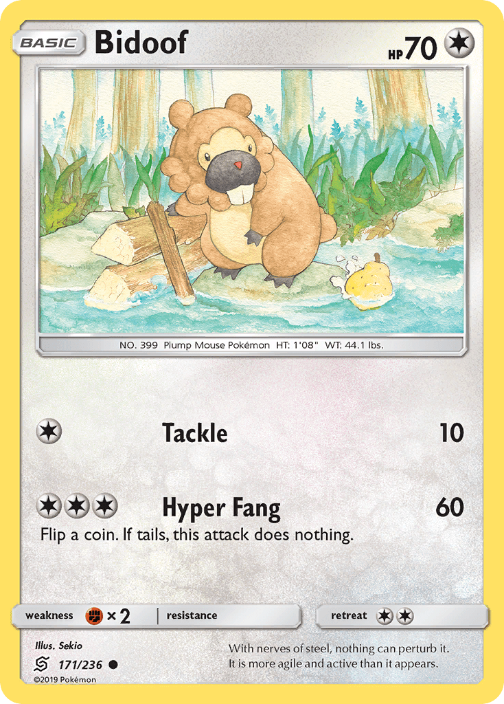 Bidoof (171/236) [Sun & Moon: Unified Minds] Pokemon Single Pokémon  | Multizone: Comics And Games