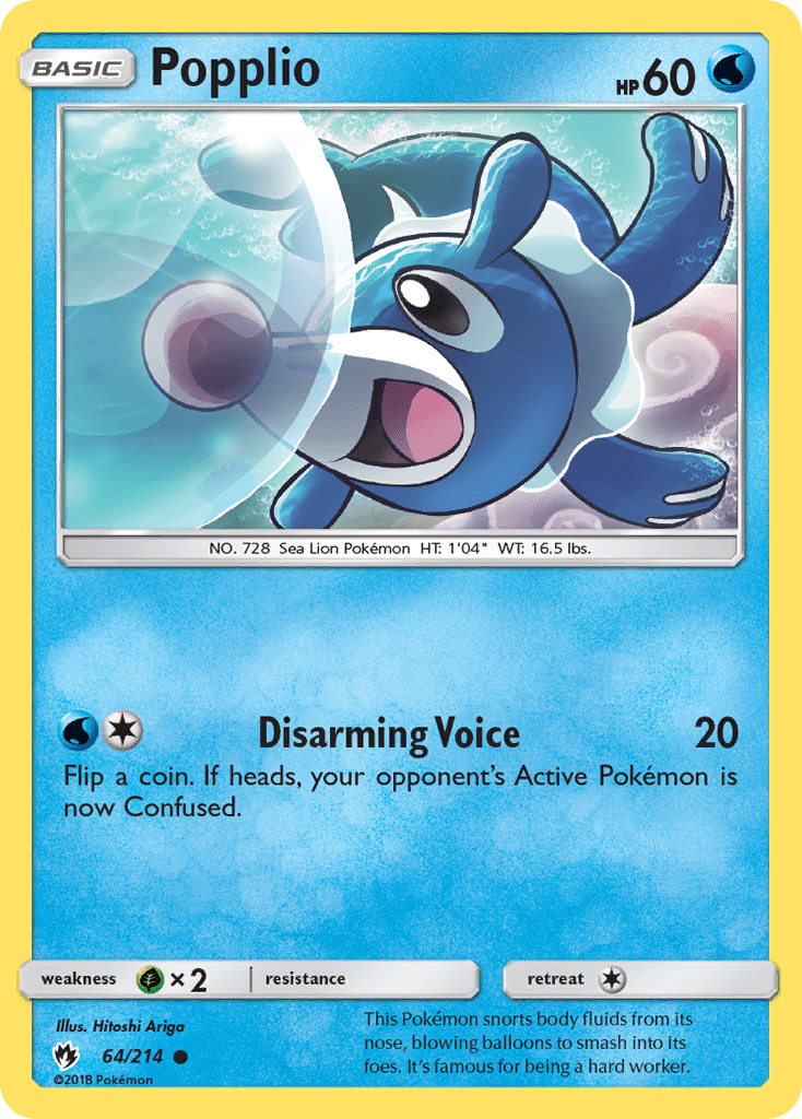 Popplio (64/214) [Sun & Moon: Lost Thunder] Pokemon Single Pokémon  | Multizone: Comics And Games