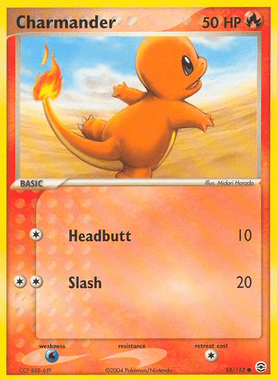 Charmander (58/112) [EX: FireRed & LeafGreen] Pokemon Single Pokémon  | Multizone: Comics And Games