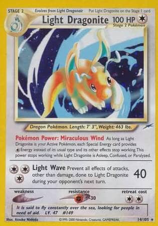 Light Dragonite (14/105) [Neo Destiny Unlimited] Pokemon Single Pokémon  | Multizone: Comics And Games