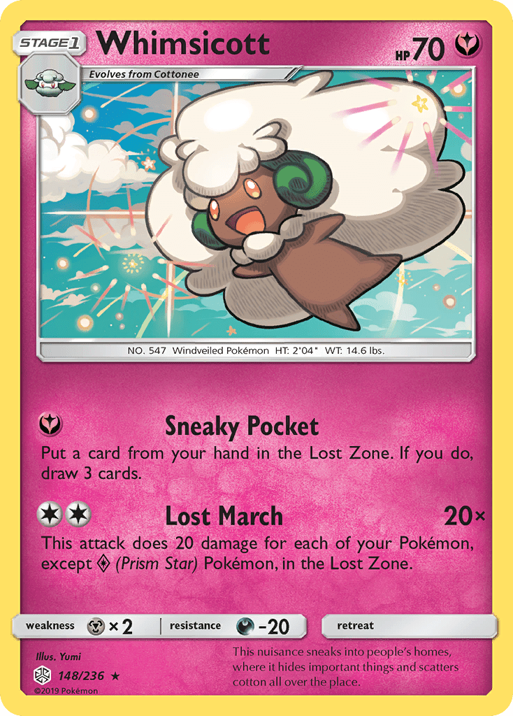 Whimsicott (148/236) [Sun & Moon: Cosmic Eclipse] Pokemon Single Pokémon  | Multizone: Comics And Games