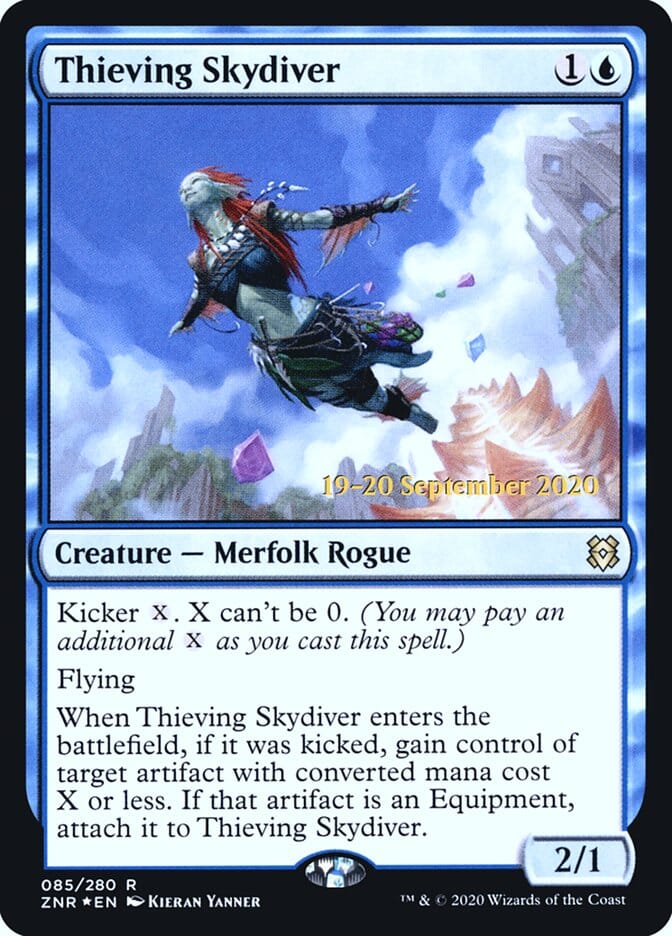 Thieving Skydiver [Zendikar Rising Prerelease Promos] MTG Single Magic: The Gathering  | Multizone: Comics And Games