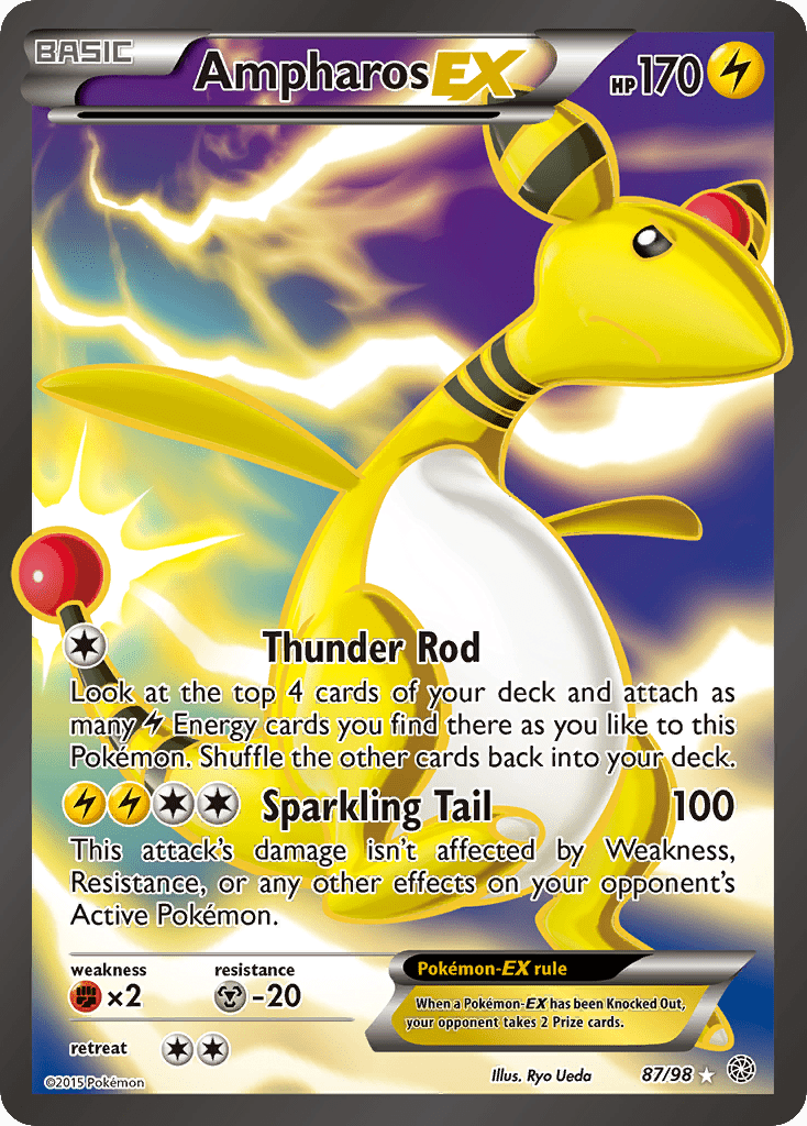 Ampharos EX (87/98) [XY: Ancient Origins] Pokemon Single Pokémon  | Multizone: Comics And Games