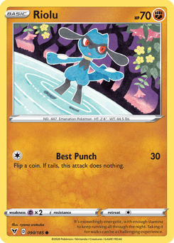 Riolu (090/185) [Sword & Shield: Vivid Voltage] Pokemon Single Pokémon  | Multizone: Comics And Games